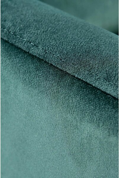 Fotoliu rabatabil FELIPE 2, verde inchis/negru, stofa catifelata/plast