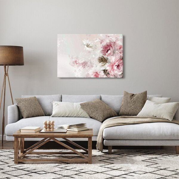 Tablou - Pictura flori roz (90x60 cm)