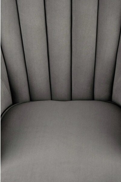 Fotoliu pentru living TITAN, gri/negru, stofa catifelata/lemn, 73x70x8