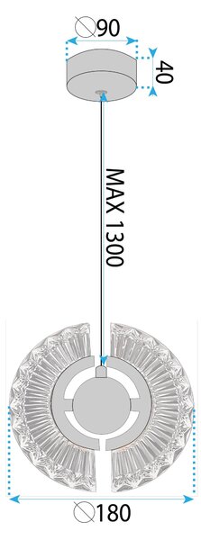Lampa LED LHJ108-2CP GOLD