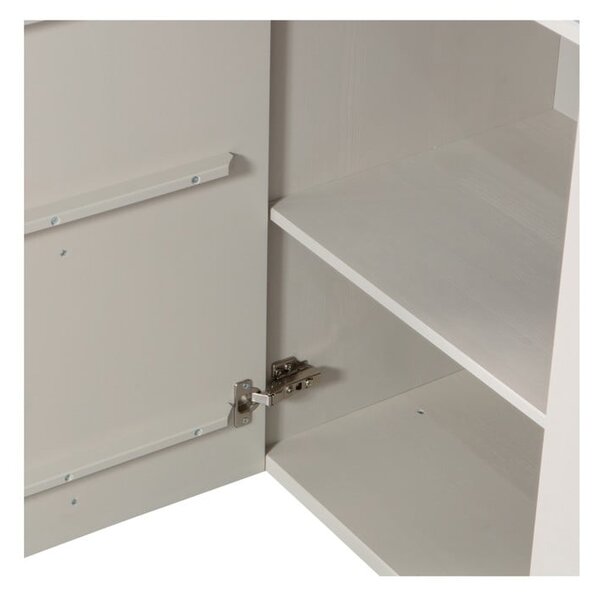 Comodă modulară crem joasă din lemn masiv de pin 200x85 cm Basu – WOOOD
