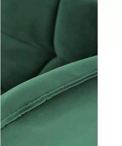 Fotoliu verde inchis BELTON, stofa catifelata/otel, 74x73x78 cm