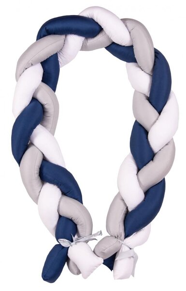 Protectie laterala din bumbac Bumper impletit The Braid Grey/Navy 05