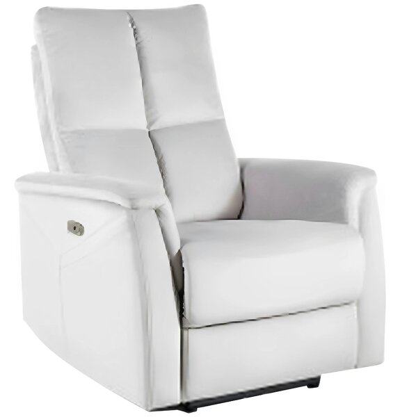 Fotoliu recliner NEPTUN M, gri deschis, stofa catifelata/metal, functi