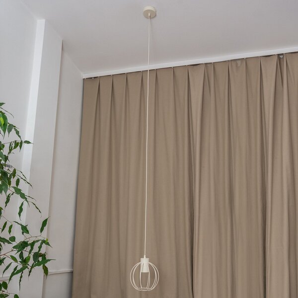 HELAM Lampă suspendată STARLIGHT, alb crem, 1 bec, Ø 18 cm, metal, Bej, Camera de zi / sufragerie, Metal