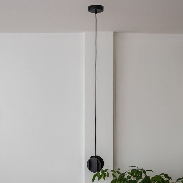 HELAM Lampă suspendată GAMBIT, negru, Ø 10 cm, metal, GU10, Negru, Camera de zi / sufragerie, Metal, Modern