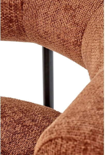 Fotoliu HAZARD, stofa clasica scortisoara - Haga 44, 90x82x72 cm
