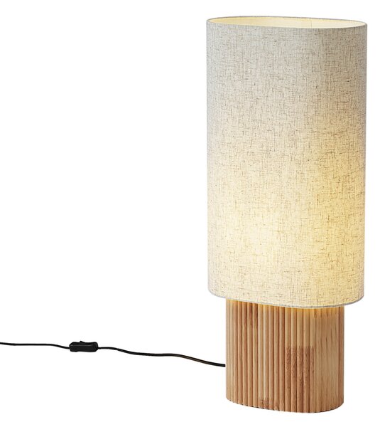 Lampă de podea Japandi din lemn cu abajur din in 70cm - Lamel