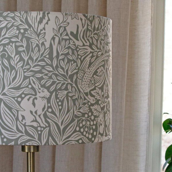 PR Home Lampadar Amy, Eldertree verde/auriu, înălțime 150 cm, E27, Auriu / Alamă, Camera de zi / sufragerie, Țesătură / Textil