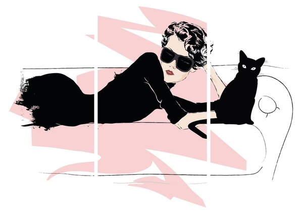 Tablou - Doamnă de modă (90x60 cm)