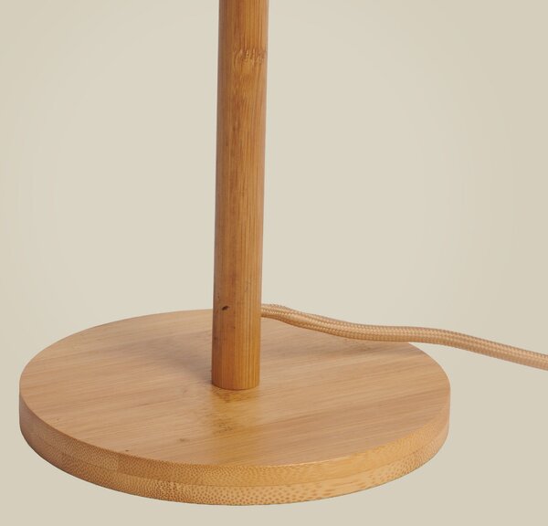 Good & Mojo GOOD MOJO Lampă de masă Java, natural, bambus, 47 cm, GU10, Lemn, Camera de zi / sufragerie, Bamboo, Design