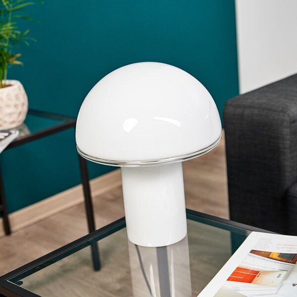 Artemide Onfale medio lampă de masă din sticlă, Alb, Camera de zi / sufragerie, Sticlă, Design