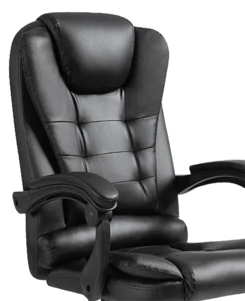 Scaun birou manager Benett negru pu, 62x48x110 cm