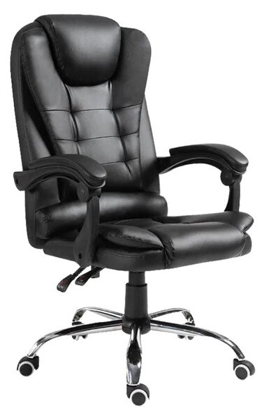 Scaun birou manager Benett negru pu, 62x48x110 cm