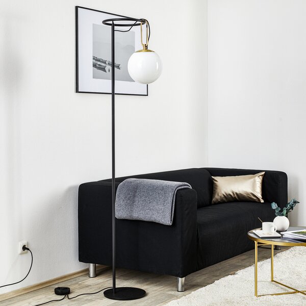 Artemide Lampă de podea nh cu dimmer, reglabil, Negru, Camera de zi / sufragerie, Metal, Design