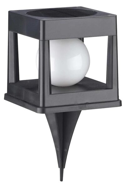 Lampă solară LED CUBO, 3,7 V, 1200 mAh, IP44, negru
