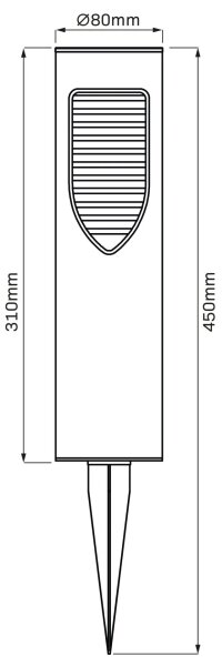 Lampă solară LED ADDIS LED/1,2V 600 mAh IP44 negru