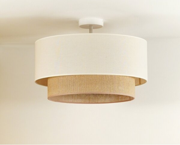 Lustră aplicată Duolla BOHO 1xE27/15W/230V d. 45 cm crem/maro