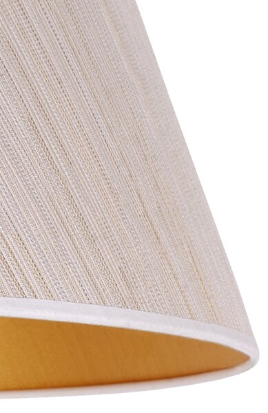Duolla Abajur Sofia Înălțime 21 cm, alb/auriu cu dungi, Alb, Țesătură / Textil