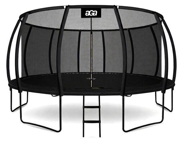 Aga SPORT EXCLUSIVE Trambulină 500 cm Neagră + plasă de protecție + scară