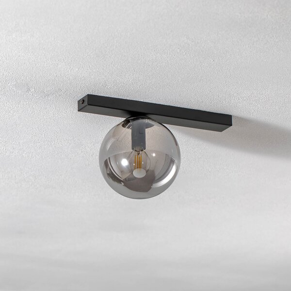 EMIBIG LIGHTING Plafonieră Fit, negru/grafit, 1 bec, reglabil, Negru, Camera de zi / sufragerie, Metal, Modern