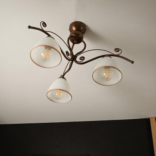 Lustră LED aplicată Brilagi ANTICO 3xE27/60W/230V patină bronz