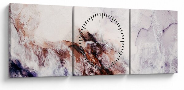 Tablou - Marmură violet N⁰1 (cu ceas) (90x30 cm)