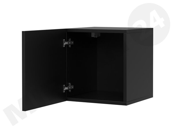 Mobilier living Badiani XVI (negru + negru lucios + Alb lucios). 1121923