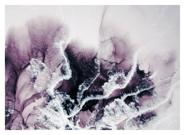 Tablou pe sticlă - Marmură violet N⁰2 (70x50 cm)