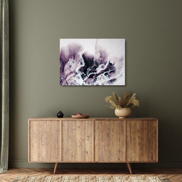 Tablou pe sticlă - Marmură violet N⁰2 (70x50 cm)