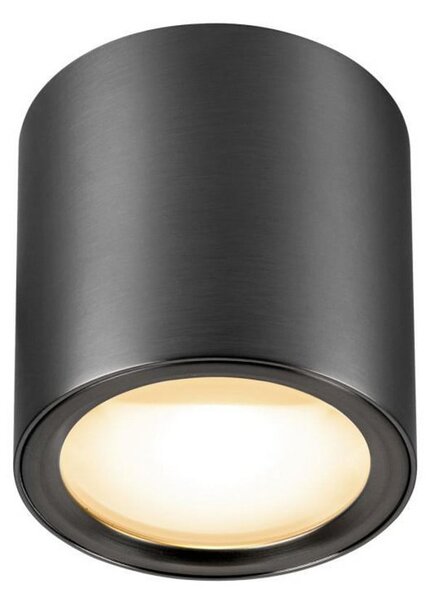 SLV Plafonieră LED Oculus, culoare bronz, 9 cm, dimabilă la temperatură caldă, reglabil, Bronz / Alamă Veche, Camera de zi / sufragerie, Aluminiu, Modern