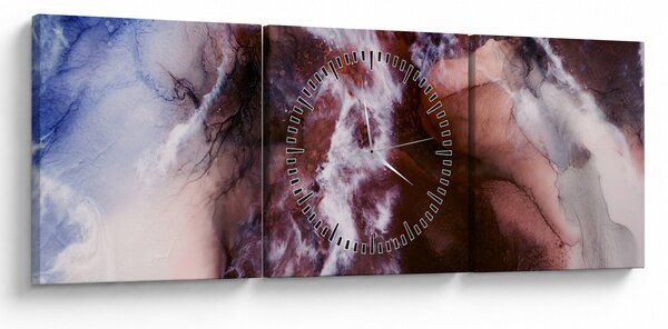 Tablou - Marmură violet N⁰3 (cu ceas) (90x30 cm)