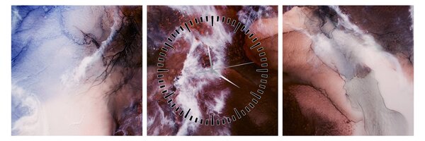 Tablou - Marmură violet N⁰3 (cu ceas) (90x30 cm)