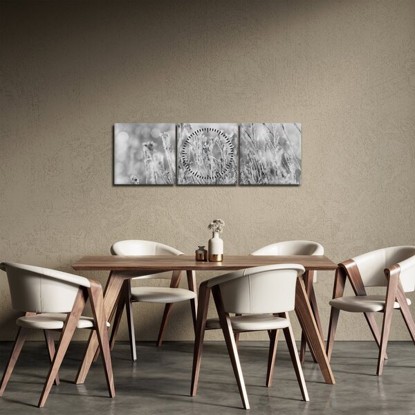 Tablou - Iarna rece (cu ceas) (90x30 cm)
