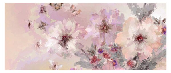 Tablou - Colaj de artă cu fluturi (120x50 cm)