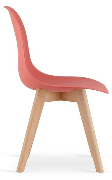Scaun KITO coral cu picioare din fag