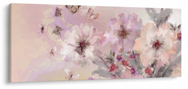 Tablou - Colaj de artă cu fluturi (120x50 cm)