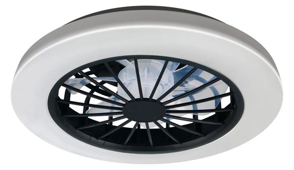 Plafonieră LED dimmabilă cu ventilator GHANA LED/24W/230V alb/negru+telecomandă