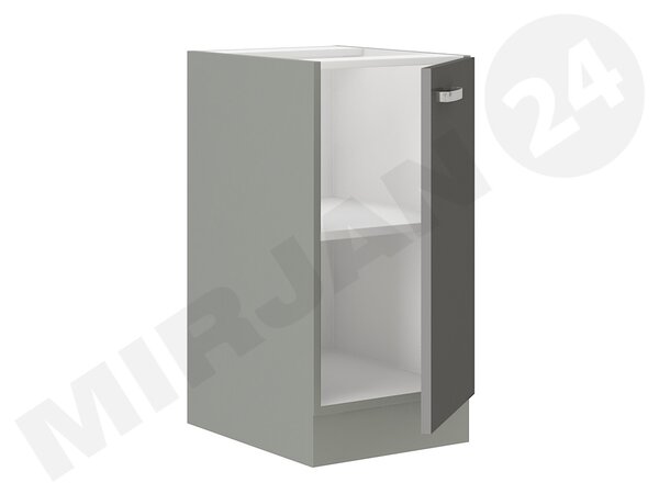 Dulap inferior de bucătărie Milo 40 D 1F BB (gri + gri lucios). 1122661