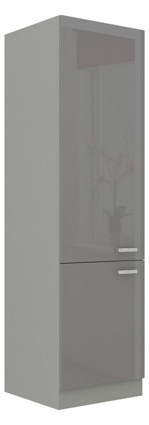 Dulap înalt Milo 60 DK-210 2F (gri + gri lucios). 1122684
