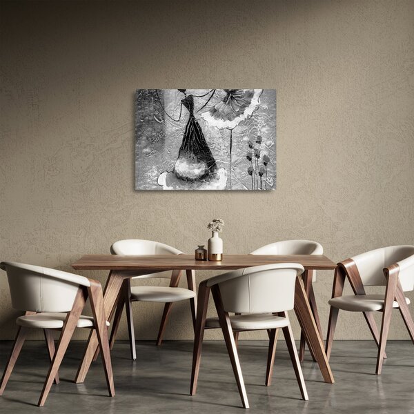 Tablou pe sticlă - Pictură africană (70x50 cm)