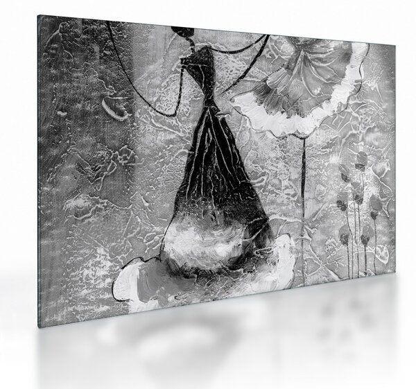 Tablou pe sticlă - Pictură africană (70x50 cm)