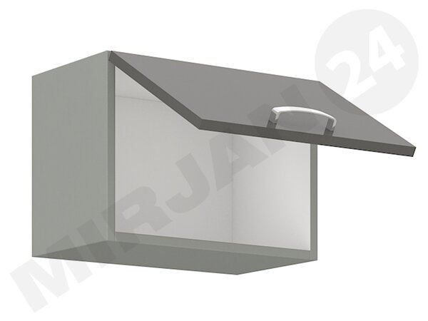 Dulap superior bucătărie Milo 50 GU-36 1F (gri + crem lucios). 1122671