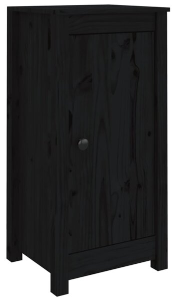 Servante, 2 buc., negru, 40x35x80 cm, lemn masiv de pin