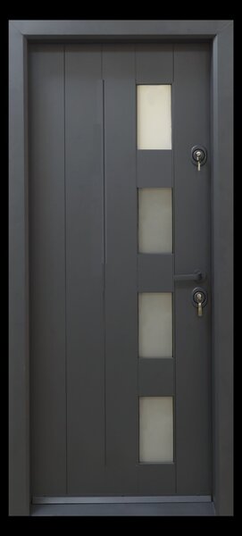 Ușă Metalică Still 626-2 Metal vopsit Negru Dreapta