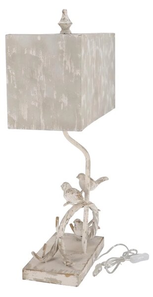 Lampa Shabby Chic Birds metal si rasina h 63 cm