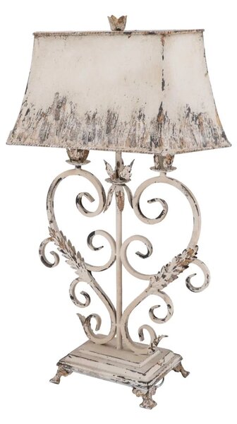 Lampa Shabby Chic Heart rasina si metal h 78 cm
