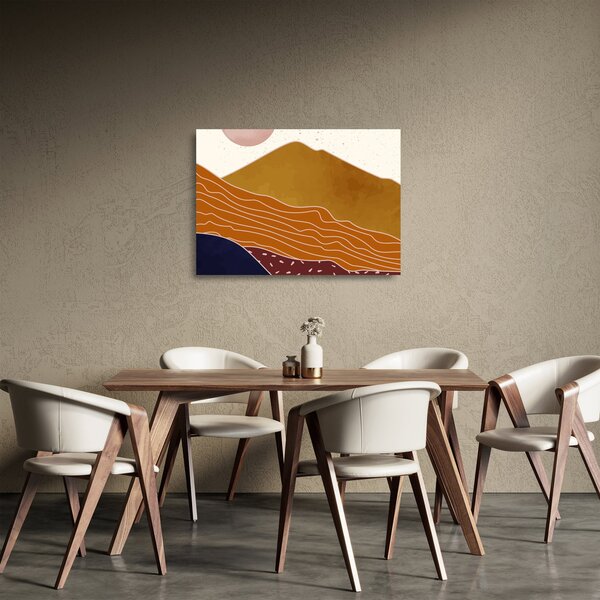 Tablou pe sticlă - Muntele de design Spacefrog N⁰1 (70x50 cm)