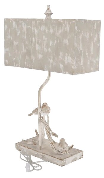 Lampa Shabby Chic Birds metal si rasina h 63 cm