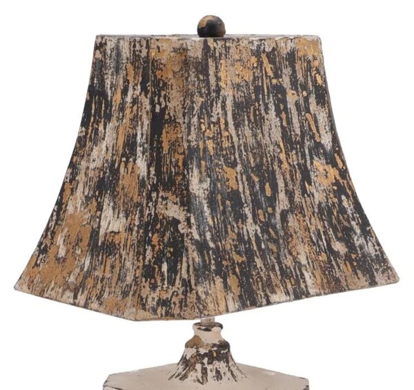 Lampa Shabby Chic Bell rasina si metal H 75 cm